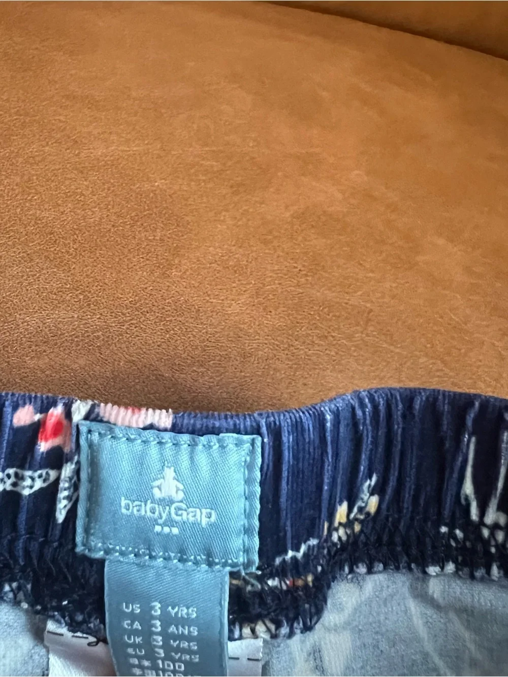 Baby Gap Toddler Girls Sz 3Y Navy Floral Print Pants Bottoms
